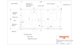 Double portable toilet keramisk