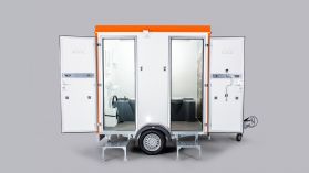 Mobile double toilet 300L