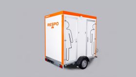 Mobile double toilet 300L